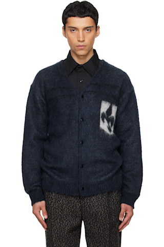 NEEDLESのネイビー Emblem モヘア カーディガンがセール中