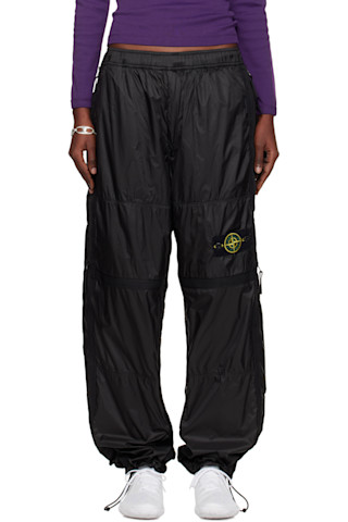 Stone Island: Black 3100027 Ripstop Light HT Nylon Trousers Stone Island: Black 3100027 Ripstop Light HT Nylon Trousers