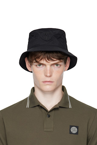 Stone Island: ブラック 9100012 Nylon Metal ECONYL バケットハット