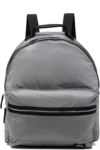 STONE  NYLON L IN ECONYL リュック Black Backpack with front pocket and ripstop lining 9200014