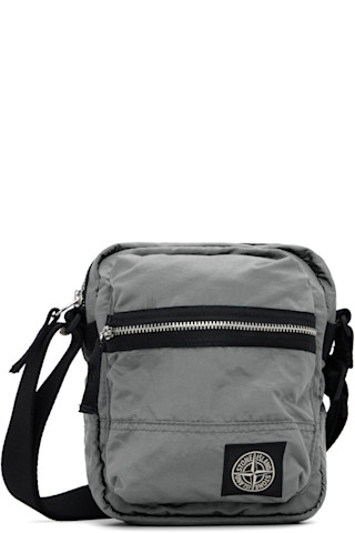 ★Stone ★グレー Econyl Nylon l バッグ Stone Island: Gray 9200015 Coated Nylon Metal ECONYL Pouch