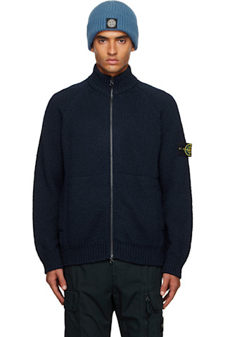 STONE  ネイビー カーディガン STONE ISLAND CARDIGAN SWEATER NAVY V0020 – Michi D'Amato