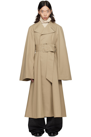 EGONlabのベージュ ベルト トレンチコートがセール中