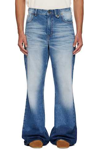 Blue Samy Wide Leg Jeans by EGONlab on Sale