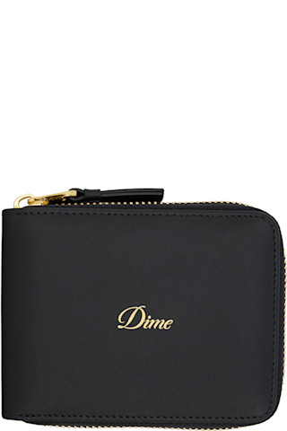 Dime: ブラック Cursive ジップウォレット | SSENSE 日本