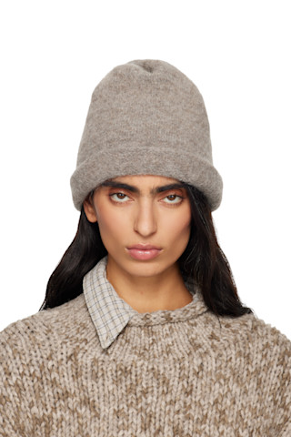 Gray Knot Beanie by Lauren Manoogian on Sale