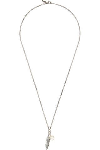 SSENSE Exclusive Feather & Pearl Necklace