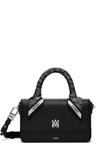 【関税込み】AMIRI ブラック マイクロ Long MA バッグ AMIRI: Black Micro Long MA Bag | SSENSE