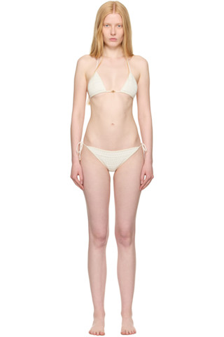 ビキニ AMIRI Crochet Bikini AMIRI: Beige Crochet Bikini | SSENSE