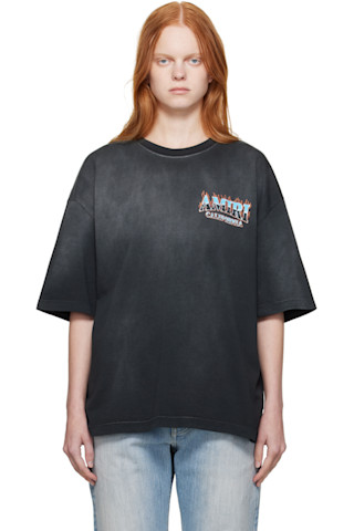 AMIRI☆SUNNY PLACE OVERSIZED TEE AMIRI: Gray 'AMIRI' Sunny Place Oversized T-shirt | SSENSE