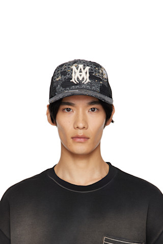 Black Bandana Repair Trucker Cap