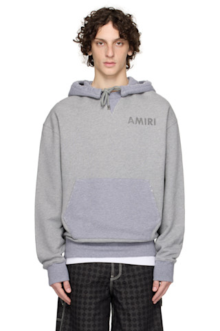 AMIRI♡ グレー 'Amiri' Starburst オーバーサイズ Tシャツ AMIRI: グレー 'AMIRI' Stencil オーバーサイズ フーディ