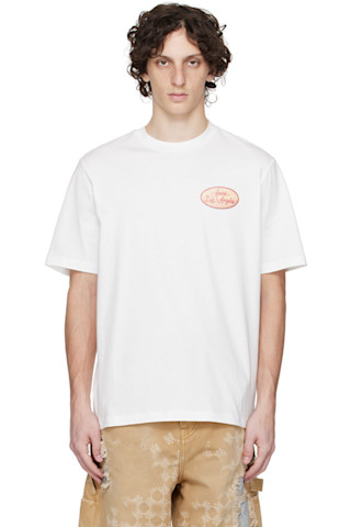 【関税込み】AMIRI ホワイト Station Patch Tシャツ AMIRI: White Station Patch T-shirt | SSENSE