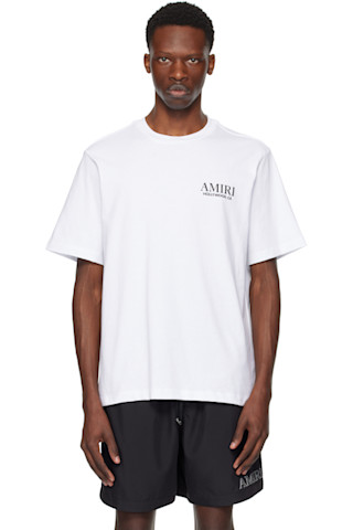 【AMIRI】ボーンズ スタック コットン Tシャツ (ホワイト) Amiri | Bones Stacked Tee | Regular Fit T-Shirts | Cruise