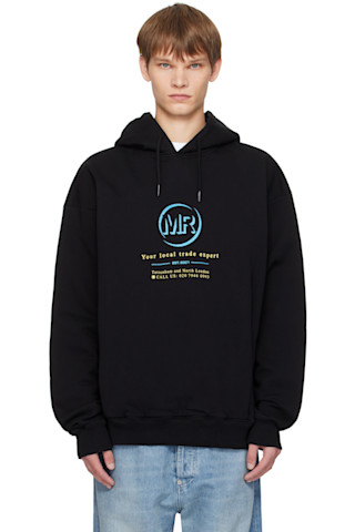 Black Classic Hoodie by Martine Rose on Sale