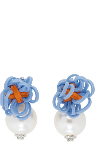 Shushu/TongのYVMINエディション Band Flower Faux-Pearl スタッド