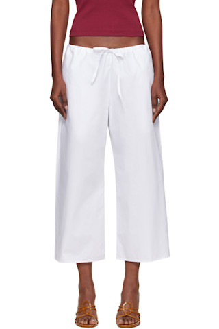 FLORE FLORE: White Josephine Lounge Pants | SSENSE