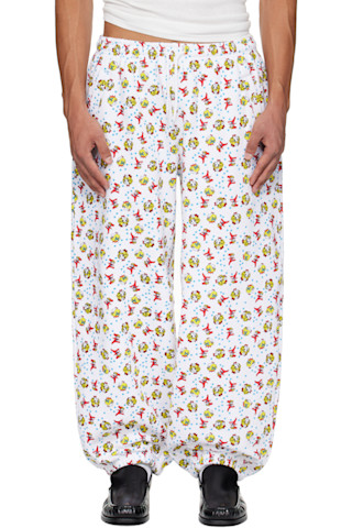 Ashley Williams スウェットパンツ Ashley Williams: ホワイト プリント スウェットパンツ | SSENSE 日本