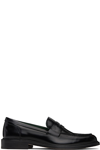 VINNY'sのブラック Townee レザー ペニーローファーがセール中