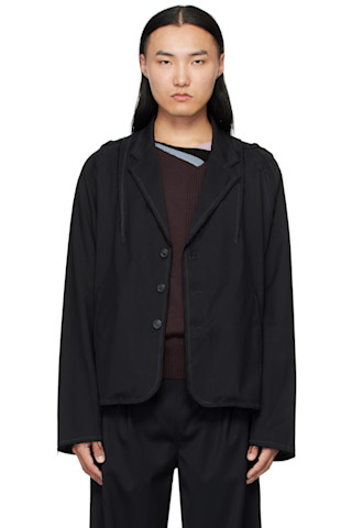 Kiko Kostadinov: ブラック Vig K-Dart テーラードジャケット | SSENSE