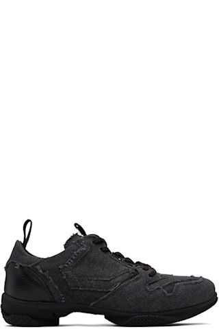 Black Ostro Canvas Sneakers by Kiko Kostadinov on Sale
