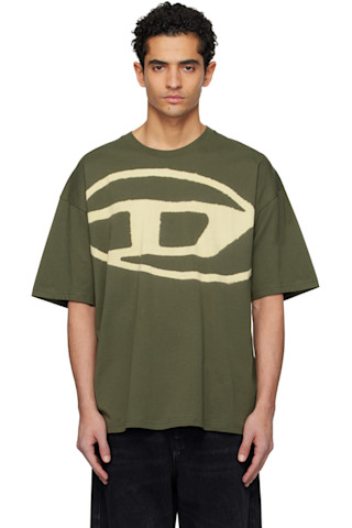 Dieselのカーキ T-Boxt-Bleach Tシャツがセール中
