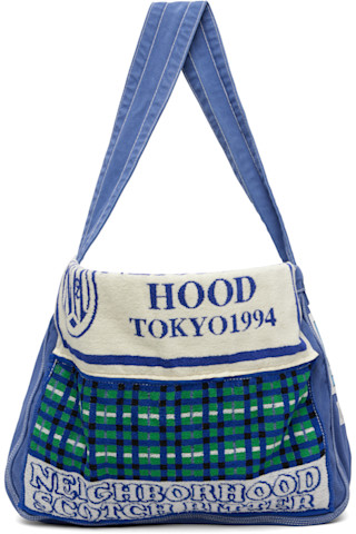 Neighborhood: ブルー Newspaper Mod バッグ | SSENSE 日本