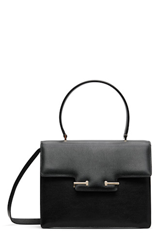 TOM FORD: Black Supple Leather Aube Small Top Handle Bag | SSENSE