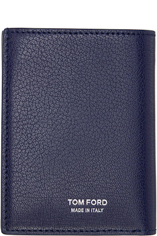 TOM FORD: ネイビー Elongated T Line Folding カードケース | SSENSE 日本