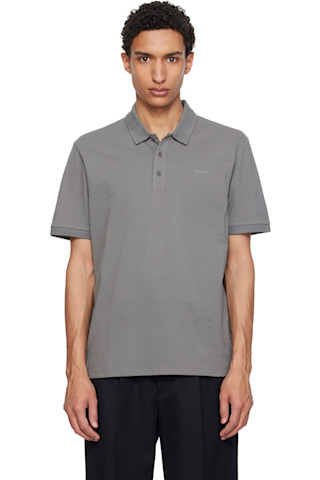 Gajess Kanon Logo Polo Knit グレー Kanon Logo Polo Knit | Gajess