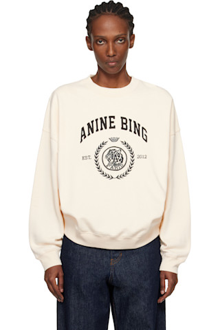 Off-White Miles Collegiate Sweatshirt by ANINE BING on Sale