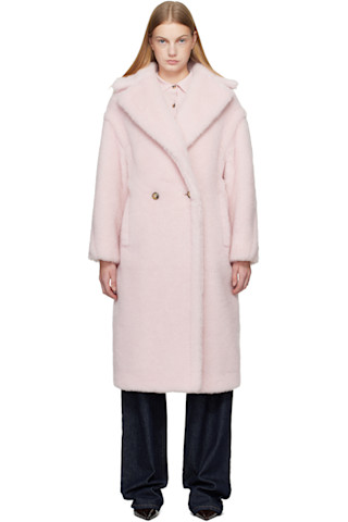 Max Mara: ピンク Tedgirl コート | SSENSE 日本