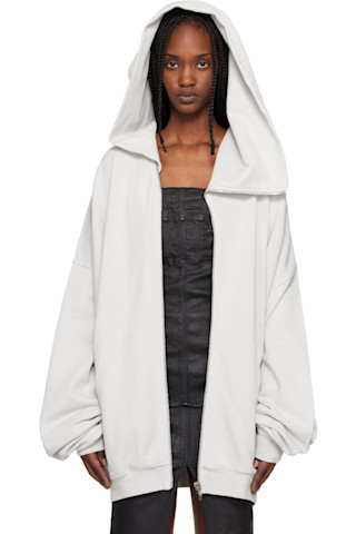Rick Owens DRKSHDW: Off-White Temple Mountain Hun Hoodie | SSENSE