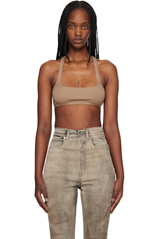 Rick Owens DRKSHDW: Tan Temple Unhorny Top | SSENSE