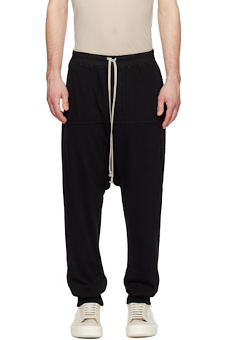 Rick Owens DRKSHDW: Black Temple Drawstring Lounge Pants | SSENSE