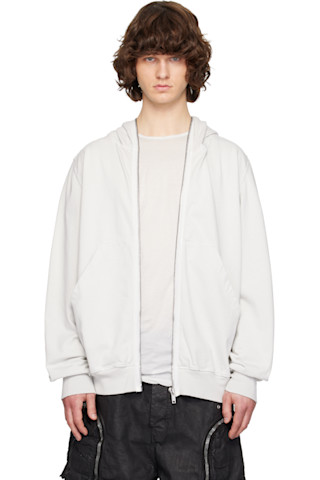Rick Owens DRKSHDW: Off-White Temple Jumbo Gimp Hoodie | SSENSE Rick Owens DRKSHDW: Off-White Temple Jumbo Gimp Hoodie | SSENSE