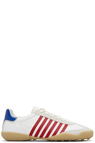 White Soccer Sneakers by Dsquared2 on Sale