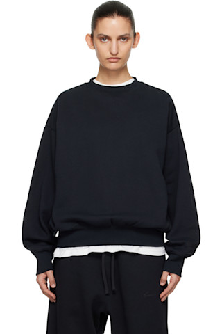 Black Classic Crewneck Sweatshirt by Fear of God ESSENTIALS on Sale