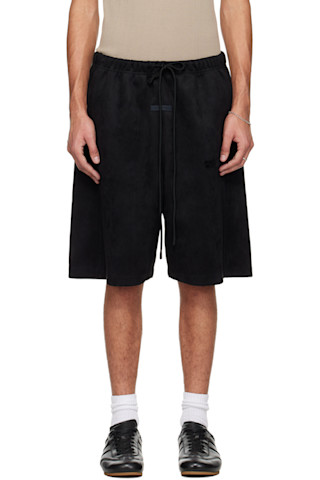 Fear of God ESSENTIALS: ブラック Holiday Faux-Suede Fleece Relaxed