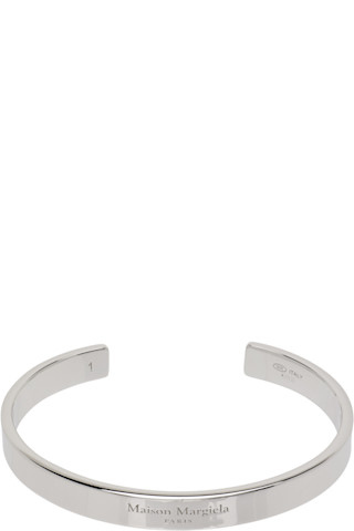 Logo Reference Cuff Bracelet by Maison Margiela on Sale
