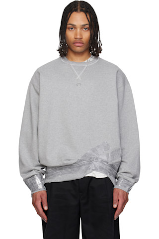 Maison Margiela: グレー Taped Jersey スウェットシャツ | SSENSE 日本