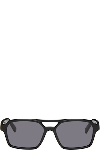 MM6 Maison Margiela: Black 5 Sunglasses | SSENSE Canada