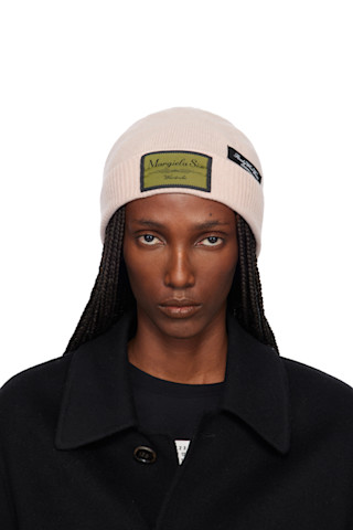MM6 Maison Margiela: ピンク Access Labels Story ビーニー | SSENSE 日本