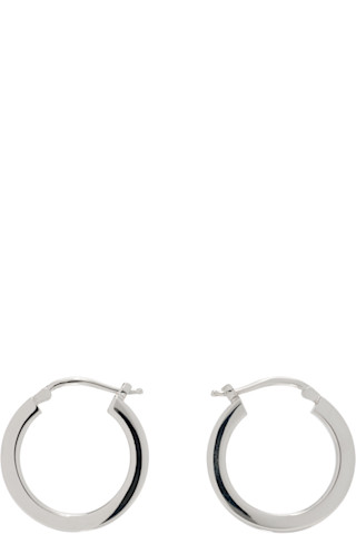 MM6 Maison Margiela: Numeric フープピアス | SSENSE 日本