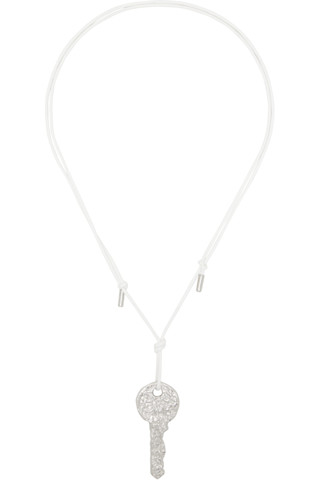 MM6 Maison Margiela ホワイトKey ワックス ネックレス MM6 Maison Margiela: Key ネックレス | SSENSE 日本