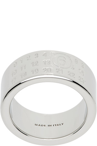 MM6 Maison MargielaリングNumeric MINIMAL MM6 Maison Margiela: Numeric Minimal Signature Ring | SSENSE
