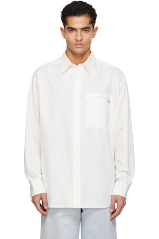 Maison Margiela ホワイトシャツ 10aw Maison Margiela ホワイトオックスフォードシャツ デイリー