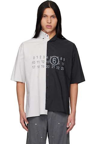 MM6 Maison Margielaのホワイト＆ブラック 半袖シャツがセール中