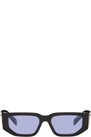 Black Triangle Logo Sunglasses by Prada Eyewear on Sale