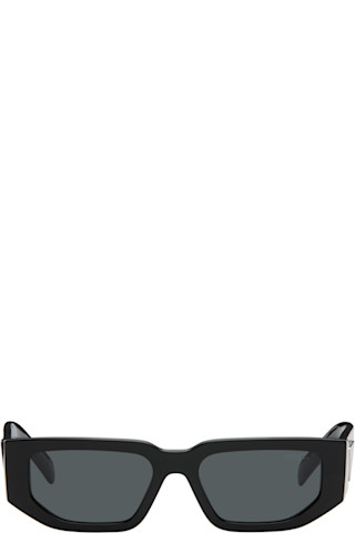 Black Triangle Logo Sunglasses by Prada Eyewear on Sale